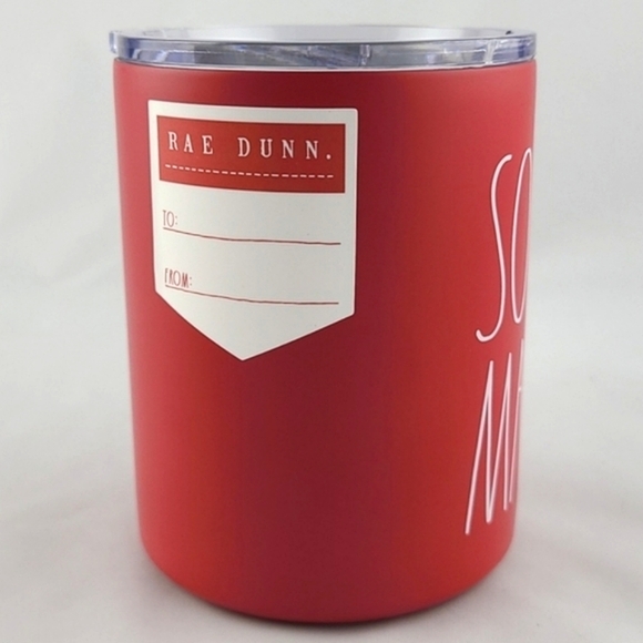 Rae Dunn SOUL MATE Large Letters Red  Double Wall Stainless Steel Coffee Tea Mug - Picture 2 of 8